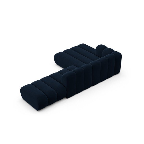 Temno modra kotna sedežna garnitura (levi kot) Lupine – Micadoni Home-image-3