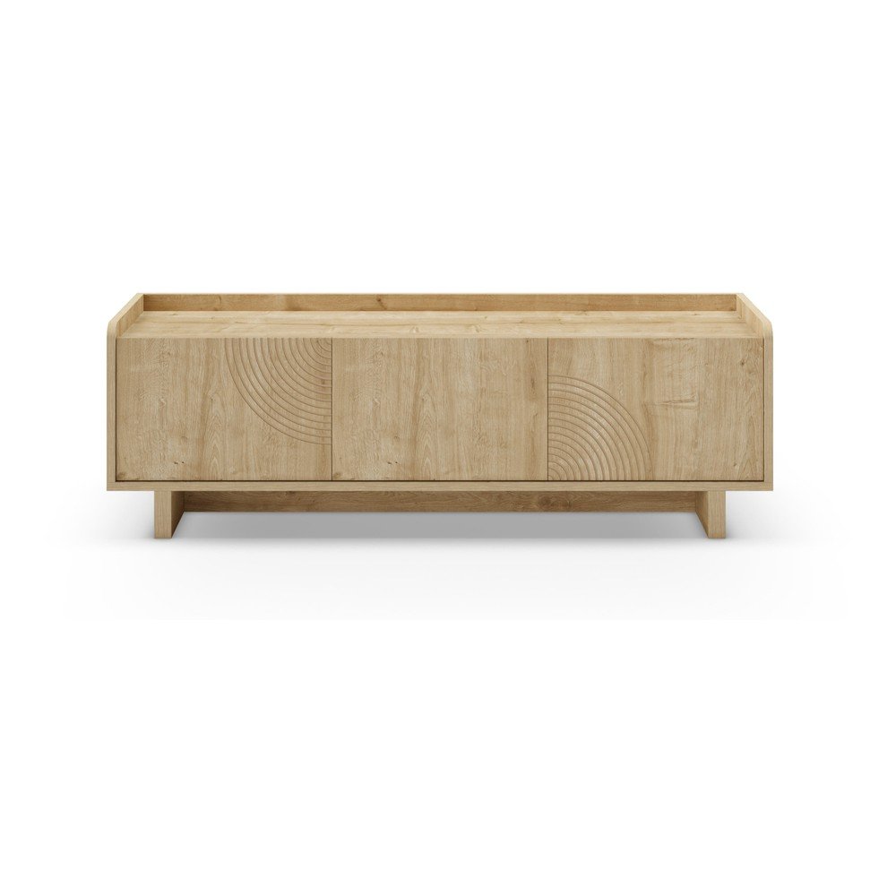 TV omarica v hrastovem dekorju v naravni barvi 140x45x40 cm Daira