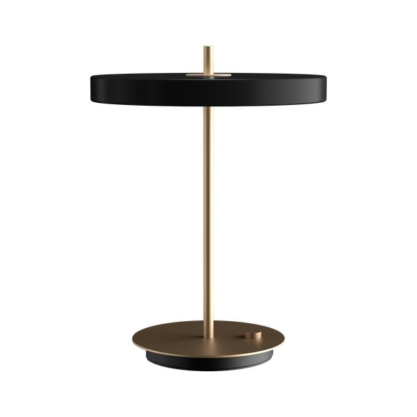 Črna LED zatemnitvena namizna svetilka s kovinskim senčnikom (višina 41,5 cm) Asteria Table – UMAGE