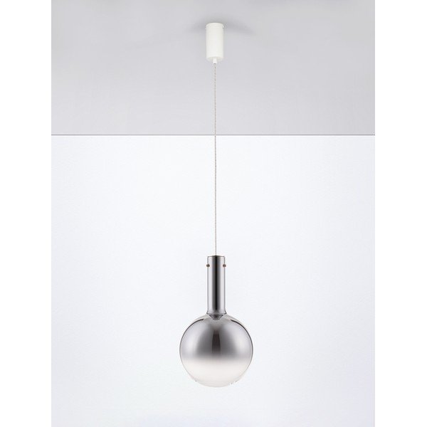Siva steklena LED zatemnitvena viseča svetilka ø 25 cm Nostos – Nova Luce-image-3