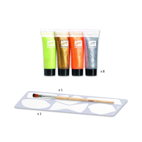 Komplet 8 bleščečih tempera barv Djeco-image-1