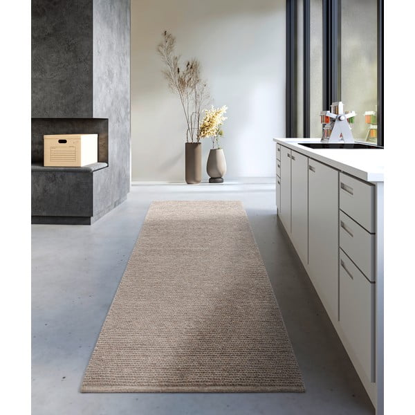 Svetlo rjav ročno tkan volnen tekač 80x200 cm Francois – Villeroy&Boch-image-1