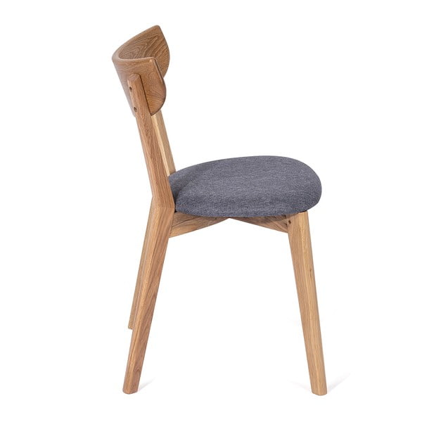 Hrastov jedilni stol s sivim sedežem Arch - Bonami Selection-image-1