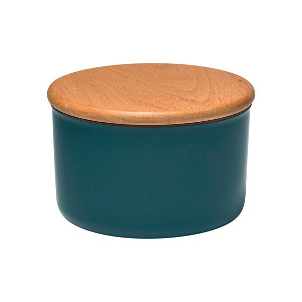 Makov modri kozarec z lesenim pokrovom Emile Henry, 0,5 l