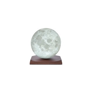 Temno rjava LED namizna svetilka iz masivnega oreha (višina 19,5 cm) Smart LunaSpin – Gingko