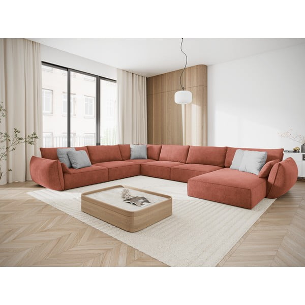 Rdeč kotni kavč (levi kot) Vanda - Mazzini Sofas-image-1