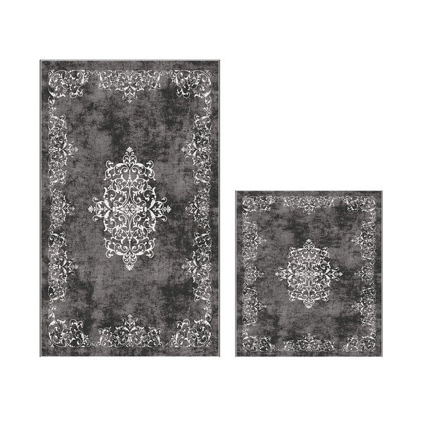 Sive kopalniške preproge v kompletu 2 ks 60x100 cm – Foutastic