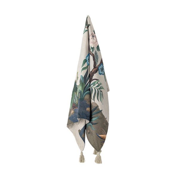Zelena odeja 130x155 cm Peacock – Bloomingville-image-4