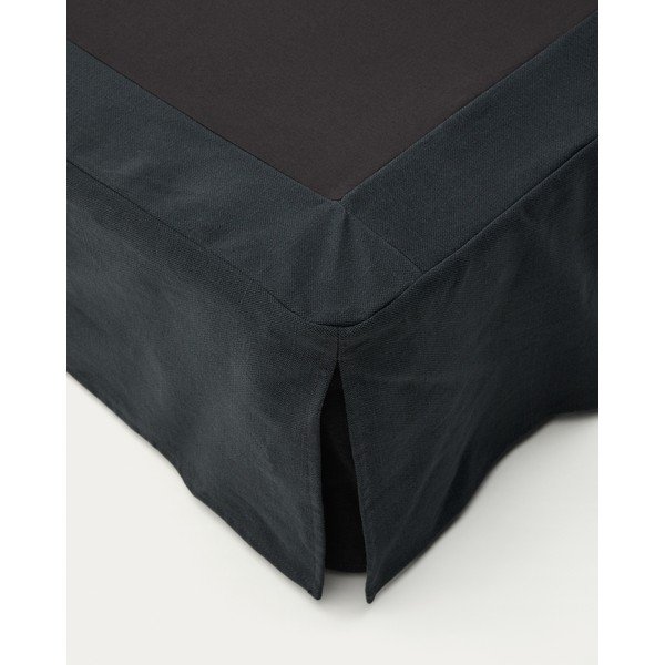 Antracitno siva oblazinjena postelja 90x200 cm Jaira – Kave Home-image-1