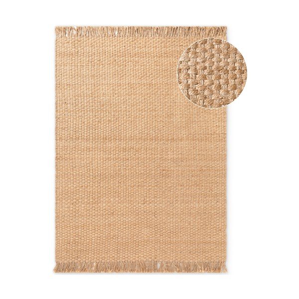 Ročno tkana preproga iz jute v naravni barvi 160x230 cm Fjord – Hanse Home