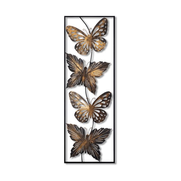 Kovinska stenska dekoracija 100x35 cm Butterfly - Wallity