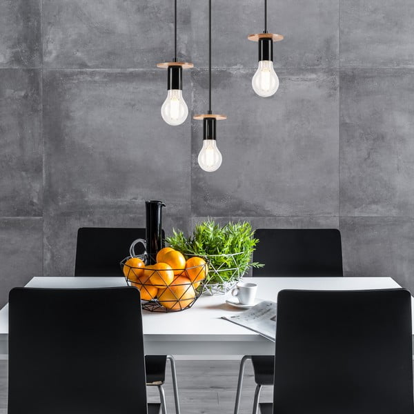 Črna viseča svetilka Angelina – LAMKUR-image-2