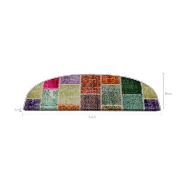 Komplet preprog za stopnice 16 ks 20x65 cm Patchwork – Vitaus-image-2