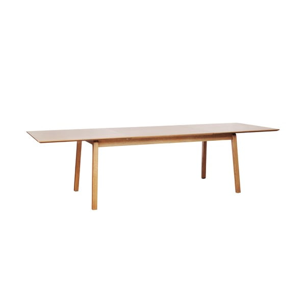 Raztegljiva jedilna miza z mizno ploščo v hrastovem dekorju 95x190 cm Bari – Unique Furniture-image-3