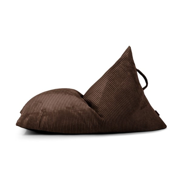 Temno rjava otroška vreča za sedenje iz rebrastega žameta Razzy – SLOWDOWN