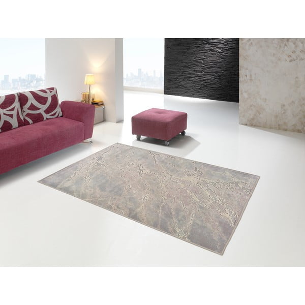 Sivo-bež viskozna preproga Universal Margot Marble, 140 x 200 cm-image-1