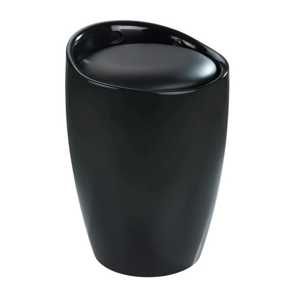 Črn koš za perilo in stolček 2v1 Wenko Candy, 20 l-image-2