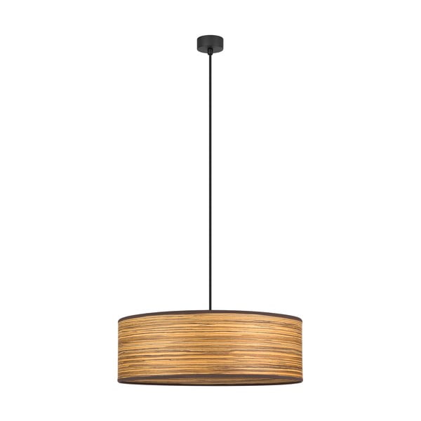Viseča svetilka iz rjavega lesenega furnirja Sotto Luce Ocho XL, ⌀ 45 cm