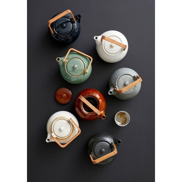 Temno moder keramičen čajnik s cedilom 1,2 l Gastro Blue – Bitz-image-1