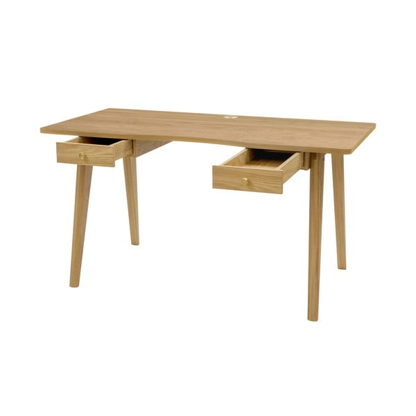 Pisalna miza v hrastovem dekorju 70x140 cm Nice – Woodman-image-3