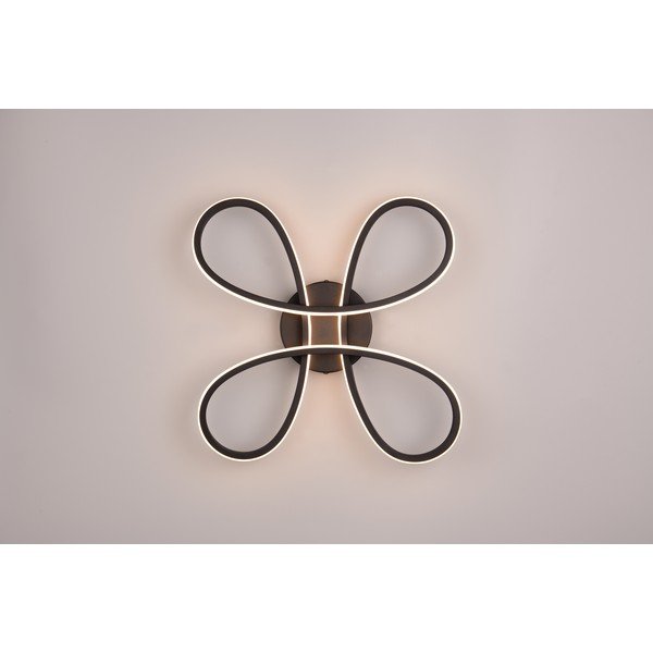 Črna LED stropna svetilka 40x40 cm Fly – Trio-image-2