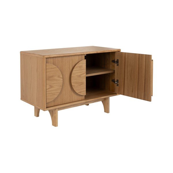 Nizka komoda v hrastovem dekorju v naravni barvi 82x58 cm Groove – Zuiver-image-1