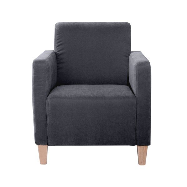 Antracitno siv fotelj Max Winzer Milla Velor-image-1
