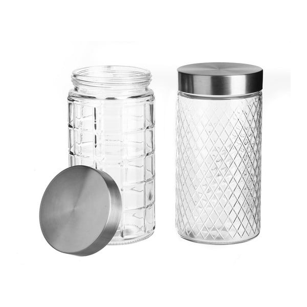 Steklene posode za shranjevanje v kompletu 2 ks živil – Casa Selección