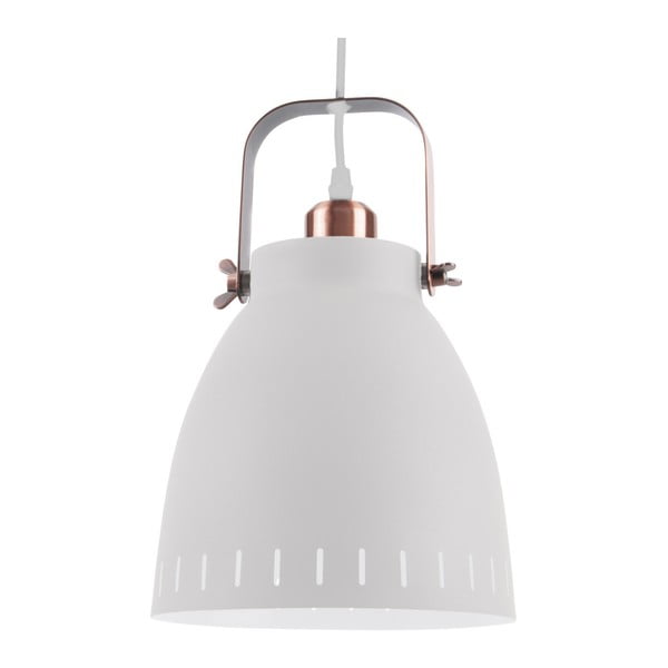 Bela viseča svetilka z detajli v bakreni barvi Leitmotiv Mingle, ⌀ 26,5 cm