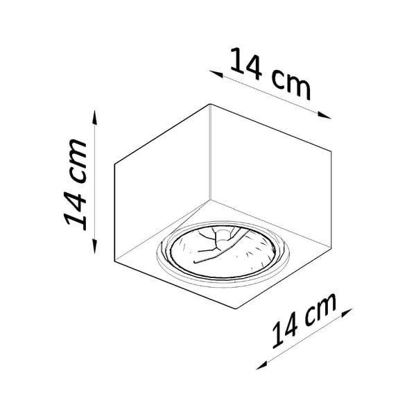 Belo točkovno svetilo 14x14 cm Duozone – Sollux-image-4