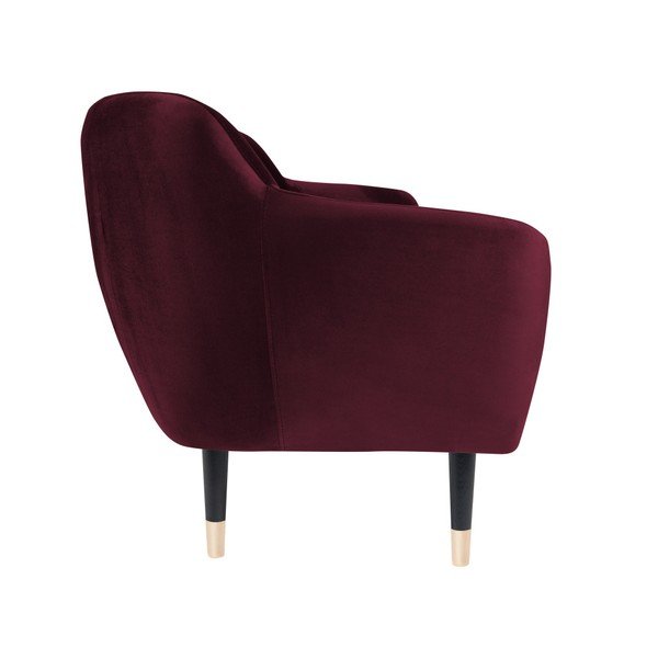Vino rdeča zofa s črnimi nogami Mazzini Sofas Amelie, 158 cm-image-3