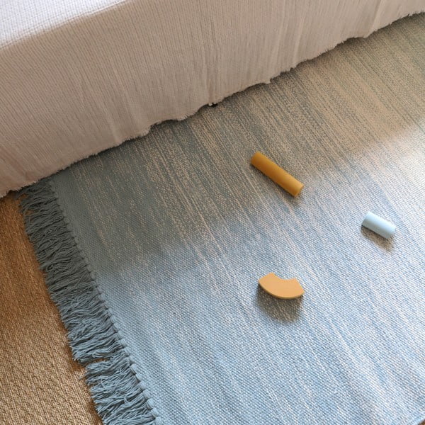 Zeleno-modra pralna preproga 100x150 cm Kirthy - Nattiot-image-1