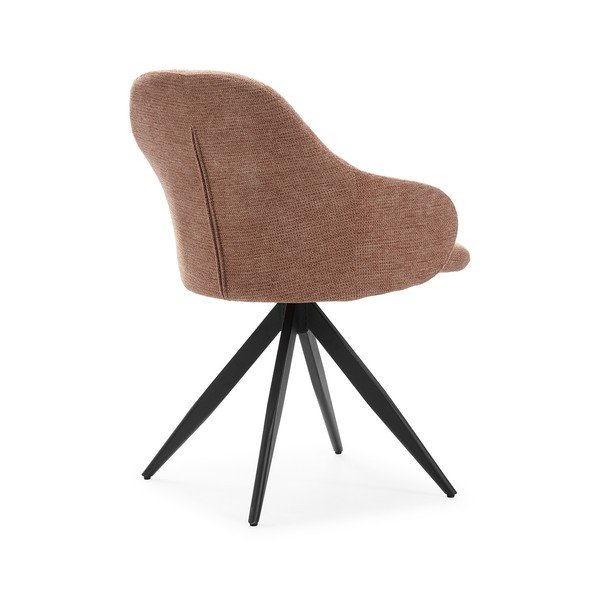 Svetlo rjavi oblazinjeni jedilni stoli v kompletu z nasloni za roke 2 ks Tamara – Marckeric-image-4