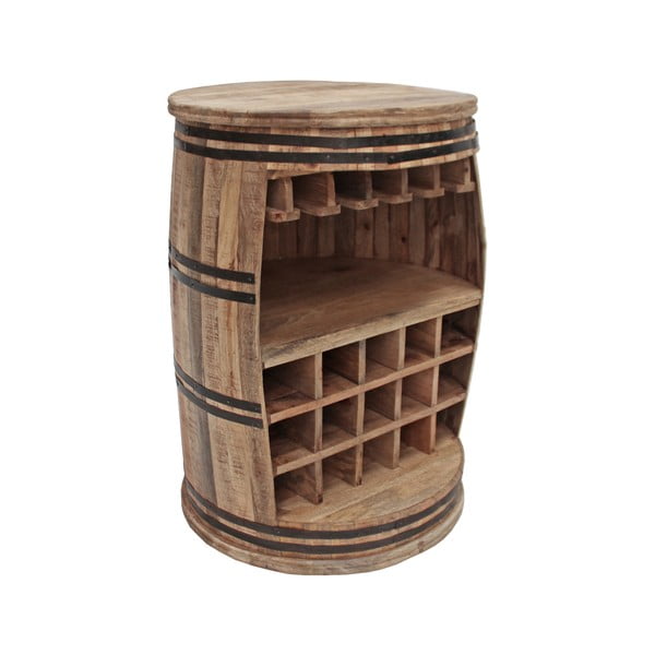 Canett Barrel Mango Wood Wine Cabinet
