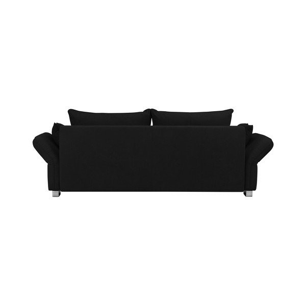 Črna raztegljiva sedežna garnitura z odlagalnim prostorom Windsor & Co Sofas Casiopeia, 245 cm-image-3