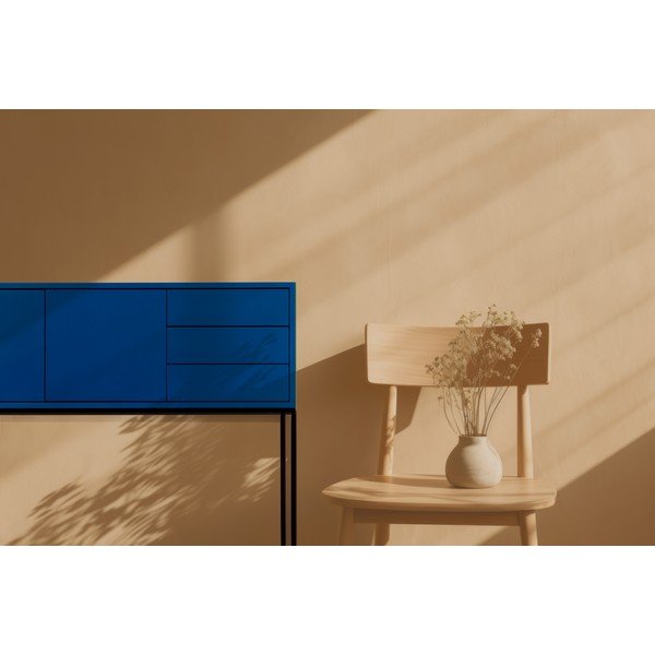 Modra nizka komoda 113x88,5 cm Scott – Really Nice Things-image-4