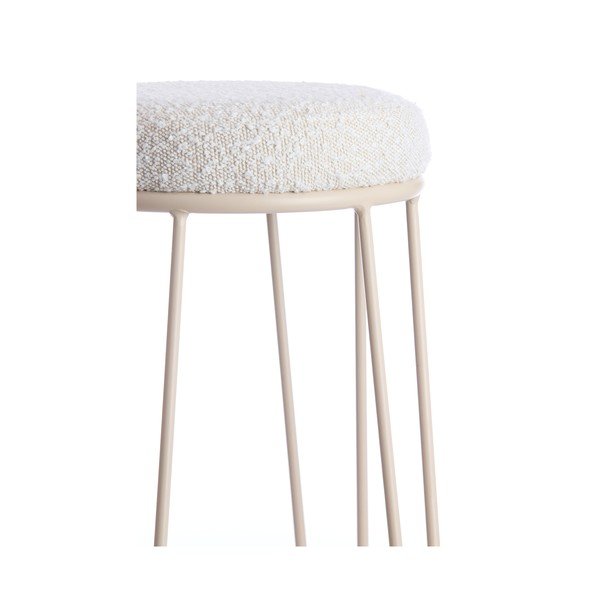 Kremno bel oblazinjen barsko stol (višina sedeža 73 cm) Alice – Light & Living-image-2