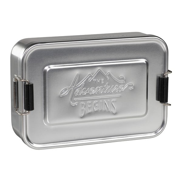 Gentlemen's Hardware Silver Tin Aluminium Snack Box, 120 x 101 x 30 mm