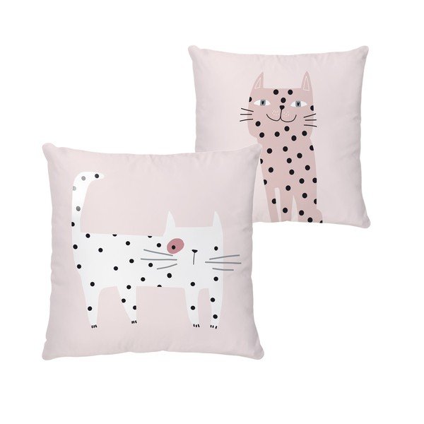 Otroška blazina iz bombažnega satena 45x45 cm Meow Meow – Butter Kings