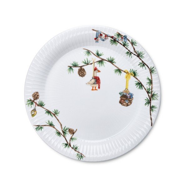 Bel porcelanast krožnik z božičnim motivom ø 27 cm Hammershøi Christmas – Kähler Design