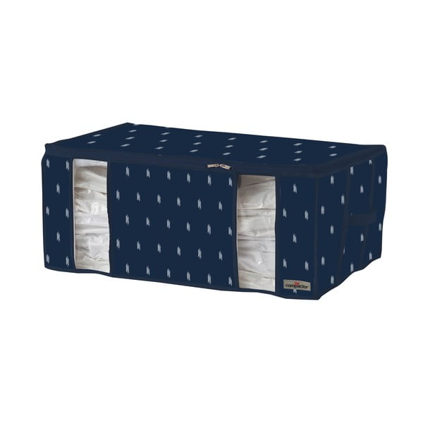 Temno modra škatla za shranjevanje oblačil Compactor Kasuri, 210 l