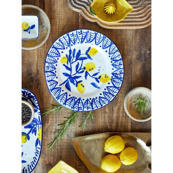 Bel/moder servirni krožnik iz kamenine ø 27 cm Maxima – Bloomingville-image-2