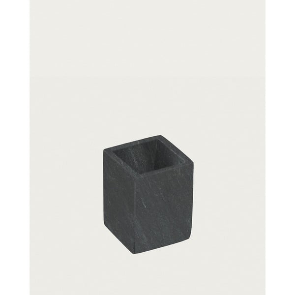 Temno siv marmorni lonček za zobne ščetke Aixa – Kave Home-image-2