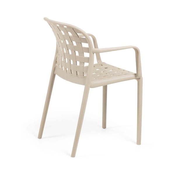 Bež vrtni fotelj z jeklenimi nogami Kave Home Onha-image-2