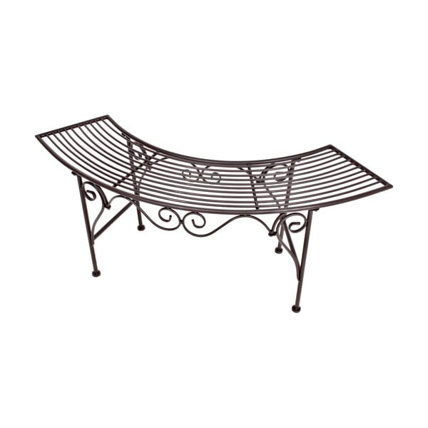 Črno-rjava kovinska vrtna klop Fuego – Garden Pleasure-image-2
