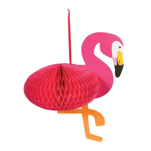 Viseča papirnata dekoracija Rex London Flamingo Honeycomb