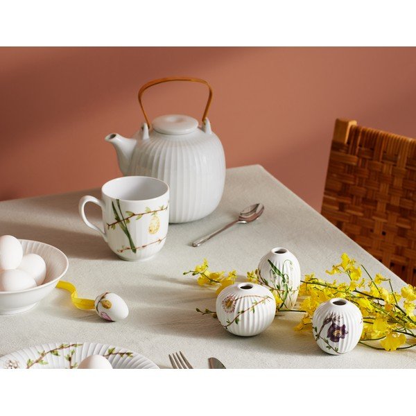 Komplet 3 miniaturnih porcelanastih vaz Kähler Design Hammershøi Spring-image-1