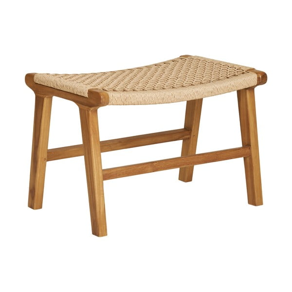 Pleten fotelj z naslonjalom za noge v naravni barvi Derby – House Nordic-image-3