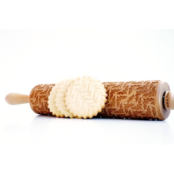 Leseni reliefni valjček za testo Valek Bats-image-2