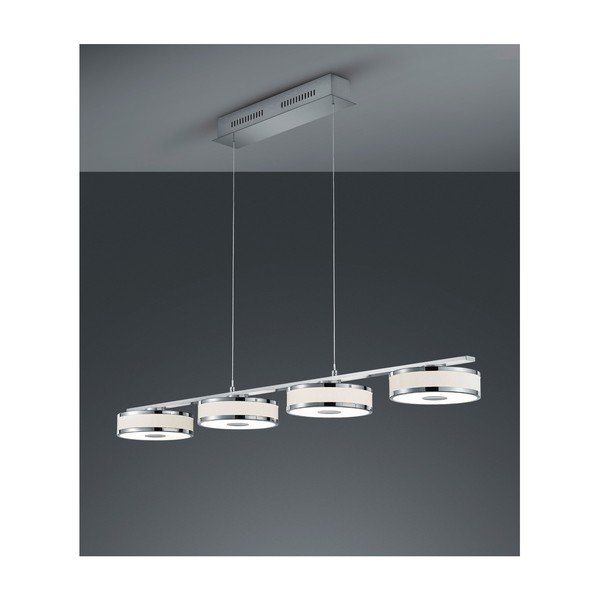 LED viseča svetilka Trio Agento v srebrni barvi, dolžina 1,15 m-image-1